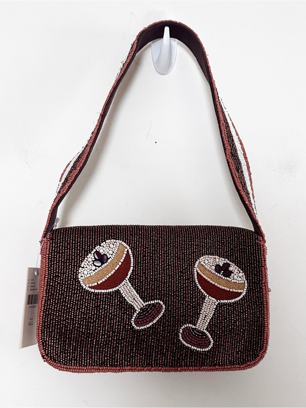 Anthropologie The Fiona Beaded Bag: Food & Drink Edition Espresso Martini - Picture 6 of 7